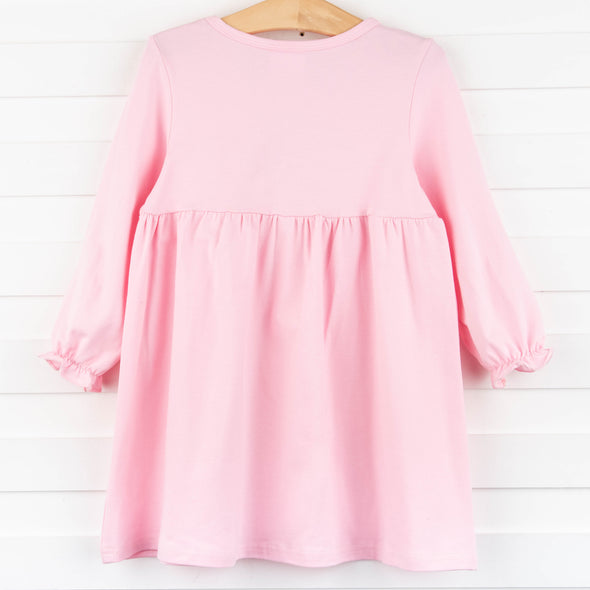 Lucky Pup Applique Dress, Pink