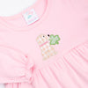Lucky Pup Applique Dress, Pink
