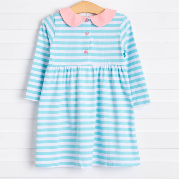 Emily Dress, Mint Stripe