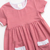 Alabama Popover Dress, Crimson