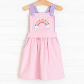 Over The Rainbow Jumper Dress, Pink