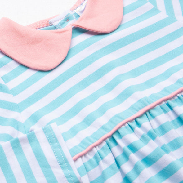 Emily Dress, Mint Stripe