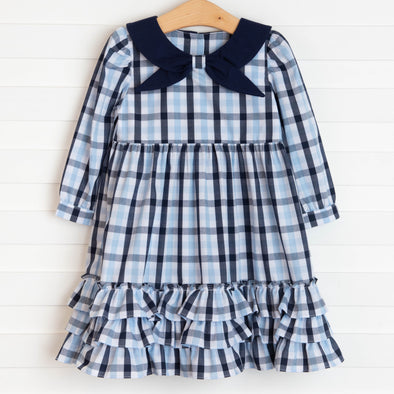 Charlie Dress, Navy Check