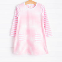 Claire, Pink Stripe Dress
