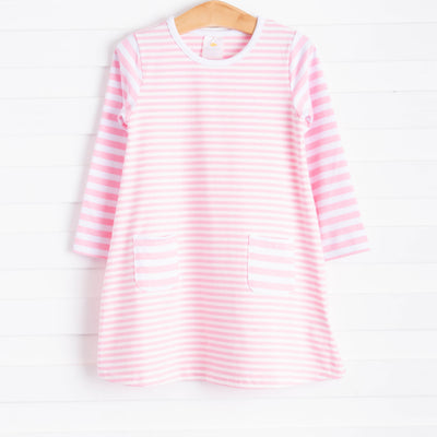 Claire, Pink Stripe Dress
