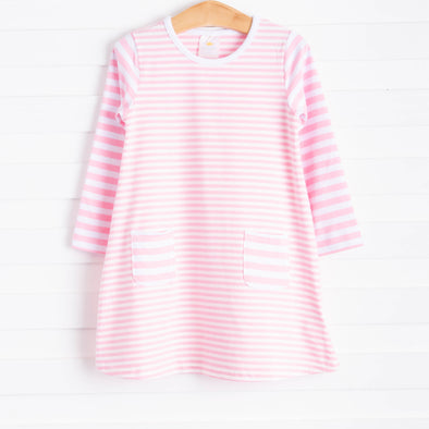 Claire, Pink Stripe Dress