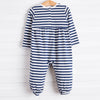 Parker Romper, Navy Stripe