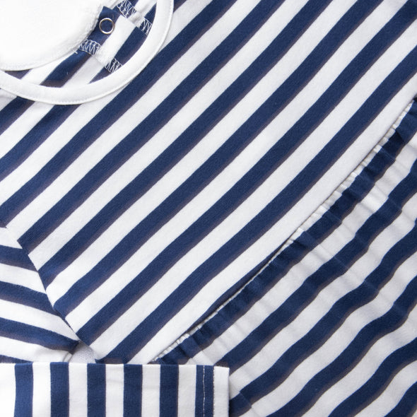 Parker Romper, Navy Stripe