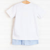 Under the Sea Smocked Short Set, Blue