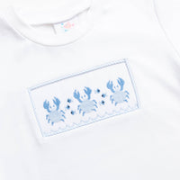 Under the Sea Smocked Short Set, Blue