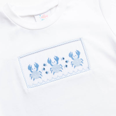 Under the Sea Smocked Short Set, Blue