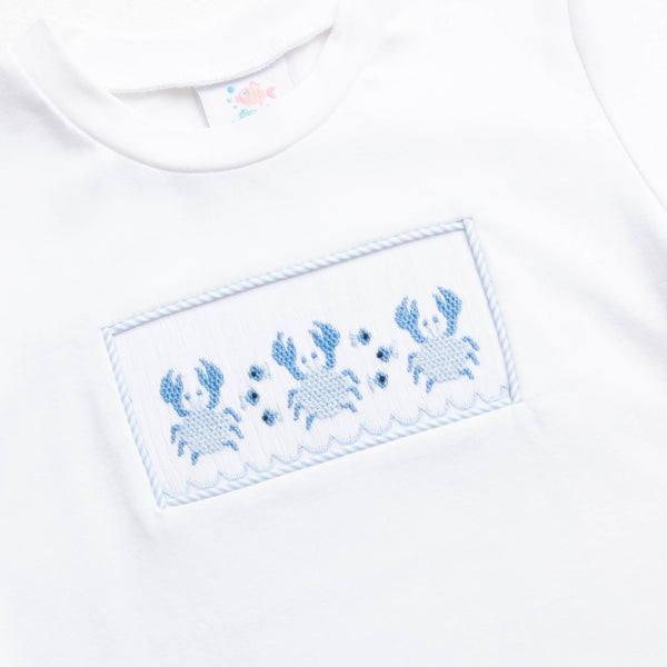 Under the Sea Smocked Short Set, Blue