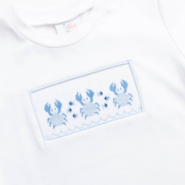 Under the Sea Smocked Short Set, Blue