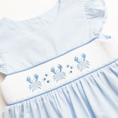 Under the Sea Smocked Dress, Blue