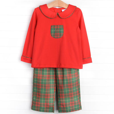 Merry Christmas Pant Set, Red
