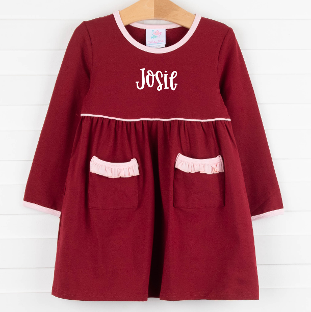 red popover dress Frank & Eileen LILY Cherry, Vintage Jersey Red L