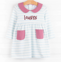 Lauren Dress, Blue Stripe