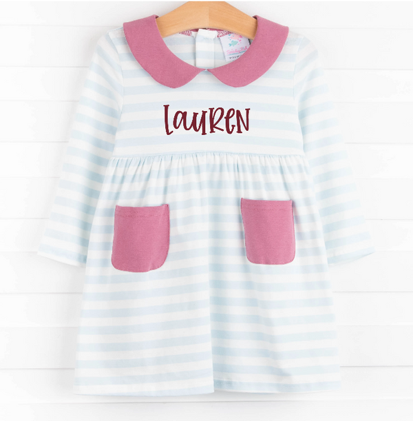 Lauren Dress, Blue Stripe