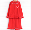 Night Before Christmas Mommy & Me Ruffle Lounge Set, Red