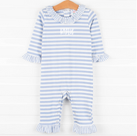 Rylie Romper, Periwinkle Stripe