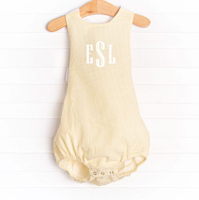 At the Pier Cross Back Sunsuit, Yellow