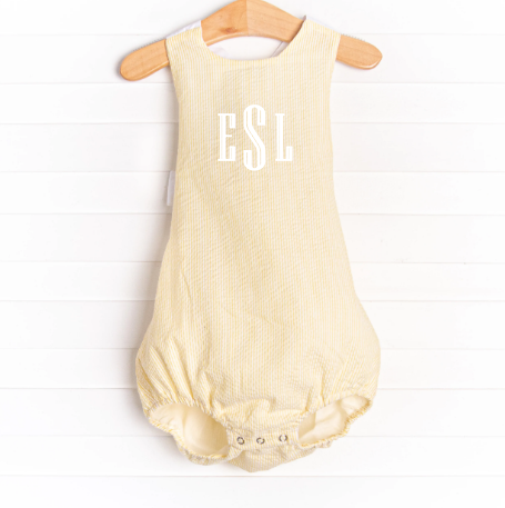 At the Pier Cross Back Sunsuit, Yellow