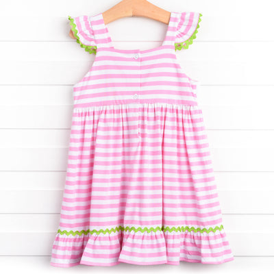 Chomp! Chomp! Smocked Dress, Pink