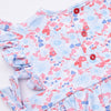 Red, White and Bloom Dress, Blue