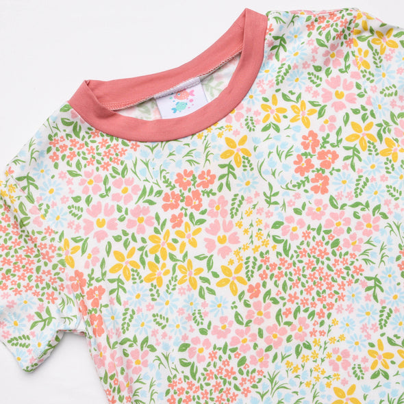 Camellia Bamboo Pajama Short Set, Pink
