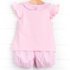 Apple-solutely Cute Applique Bloomer Set, Pink