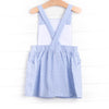 Let Freedom Ring Embroidered Dress, Blue