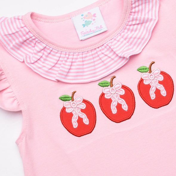 Apple-solutely Cute Applique Bloomer Set, Pink