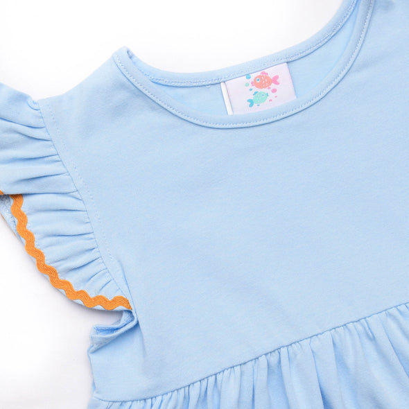 Zest Friends Applique Dress, Blue