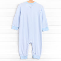 Boo! Applique Romper, Blue