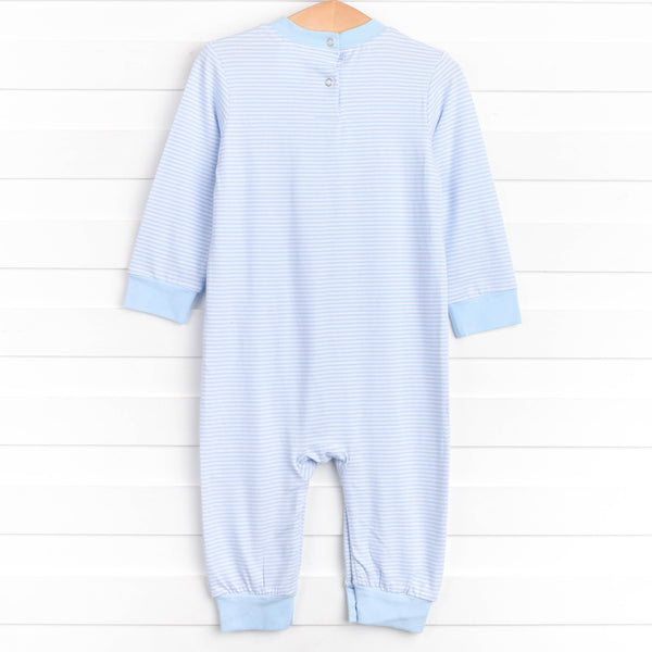Boo! Applique Romper, Blue