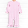 Boo! Applique Ruffle Romper, Pink