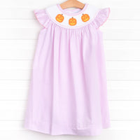 Happy Halloween Smocked Dress, Pink