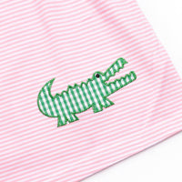 Gabbie the Gator Applique Bloomer Set, Pink