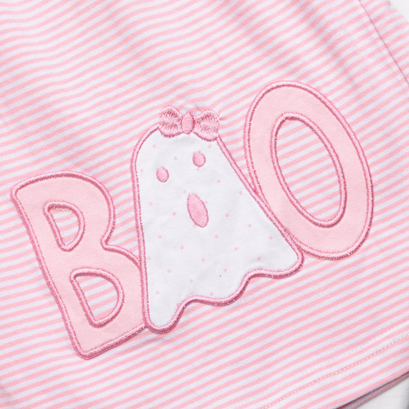Boo! Applique Dress, Pink
