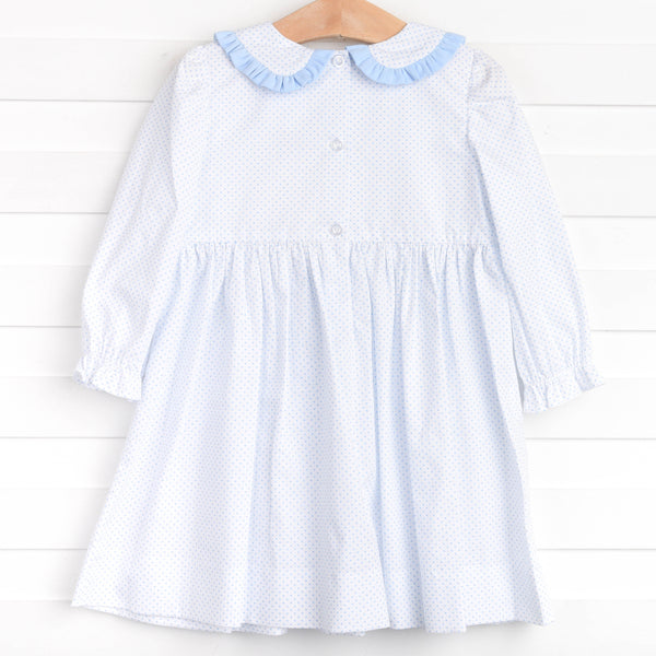 Happy Harvest Smocked Dress, Blue