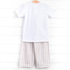 Thanksgiving Tradition Smocked Pant Set, Tan