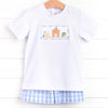 Beach Day Smocked Short Set, Blue