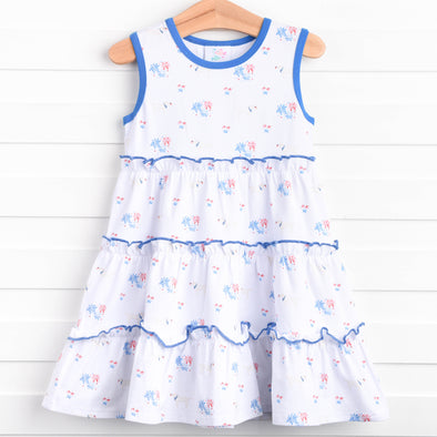 Paws-itively Patriotic Dress, Blue