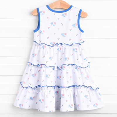 Paws-itively Patriotic Dress, Blue