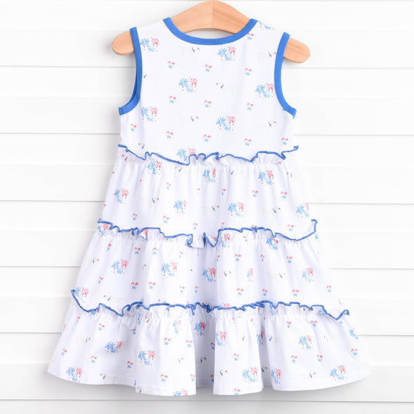 Paws-itively Patriotic Dress, Blue