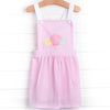 Shoreline Seashells Applique Dress, Pink