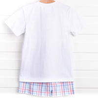 Land Ho! Smocked Short Set, Blue