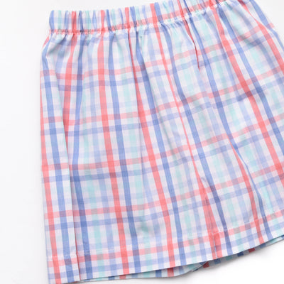 Land Ho! Smocked Short Set, Blue