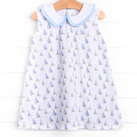 Sails and Sunshine Dress, Blue