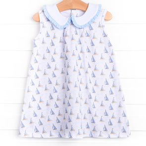 Sails and Sunshine Dress, Blue
